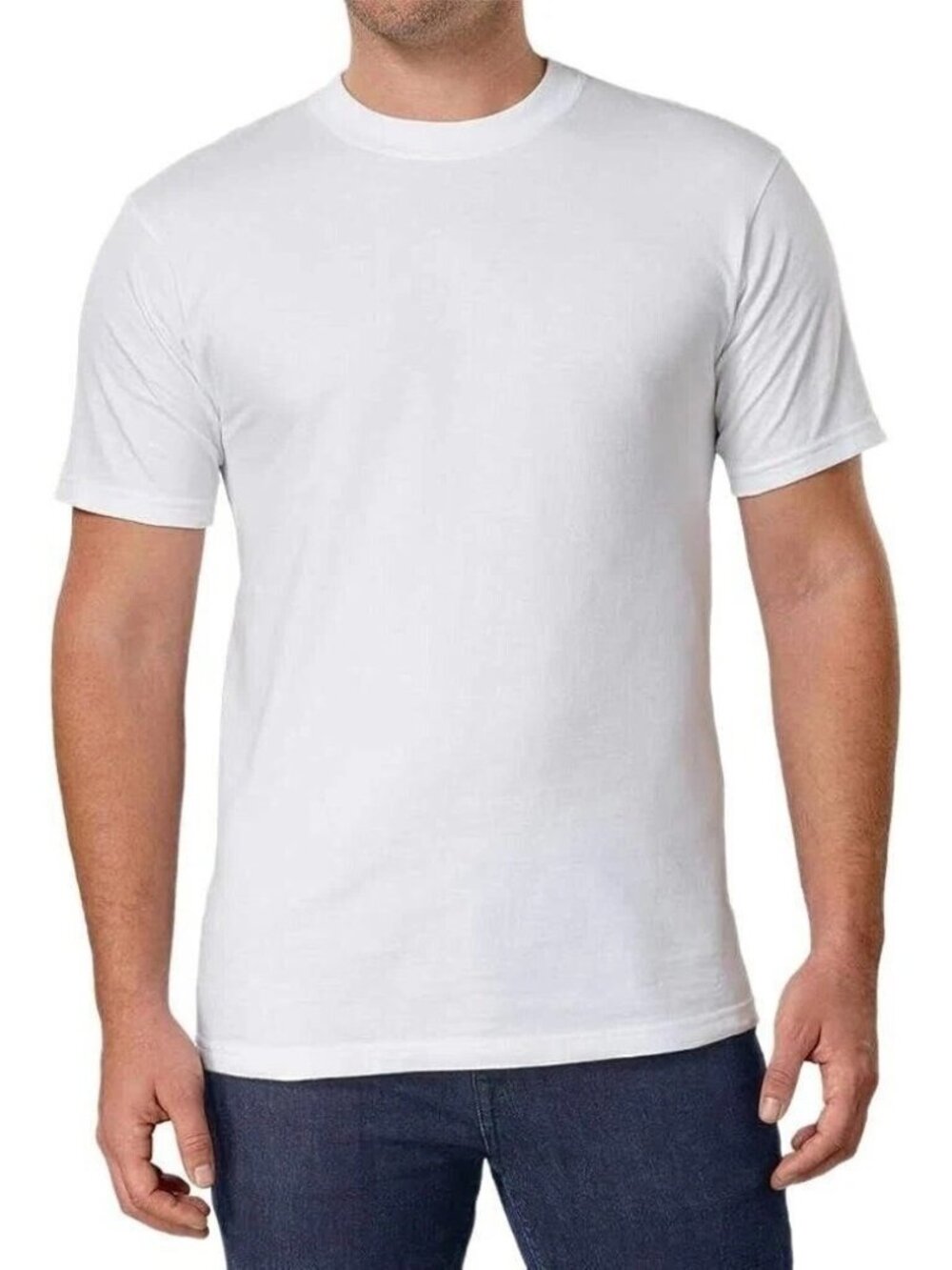 5-Pack  Kirkland Signature Men's L White Crewneck T-Shirt 100% Cotton